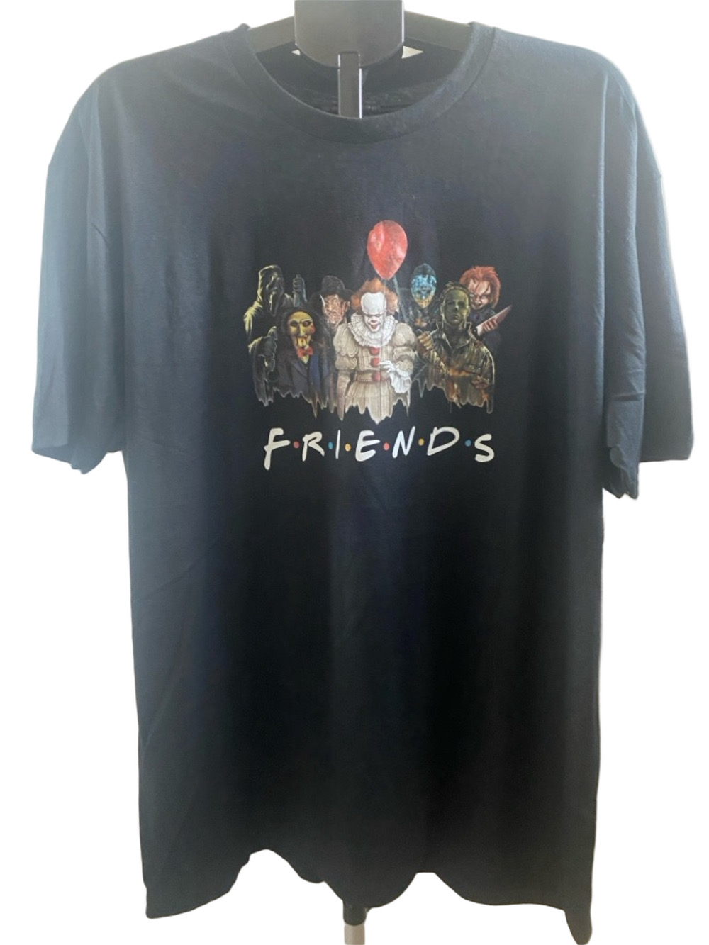 Factory Xtreme Horror Characters 'Friends' Logo Graphic Tee - Black Size XXL